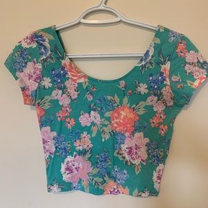 Garage Floral Crop Tshirt